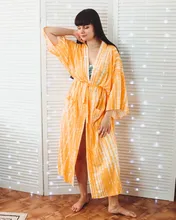 Bikini Cover-Ups Kimono Swim-Suit Beach-Wear Tunic Women Boho Carfigan Sexy Long Plus-Size