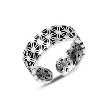 

Silver 925 Sterling Filigree Pattern Sterling Adjustable Tall Ring