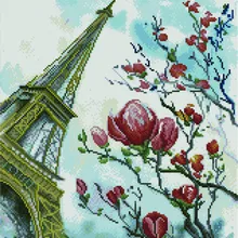 Алмазная мозаика APK 19035 Цветущий Париж 40*50 Эксклюзив