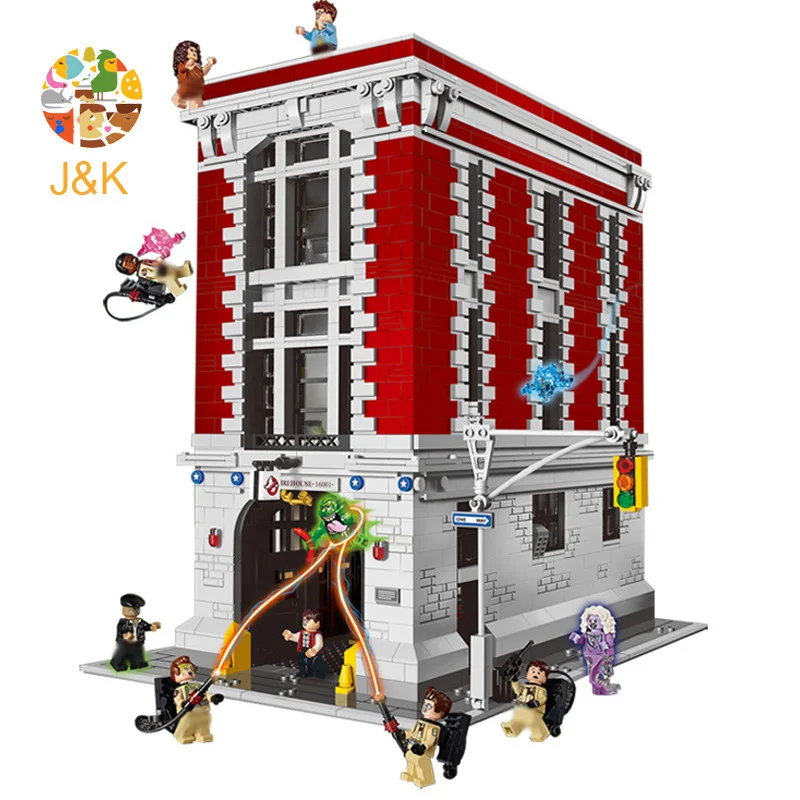 

16001 4705Pcs Ghostbusters Firehouse Headquarters brinquedos Model set Building Kits Model Compatible 75827