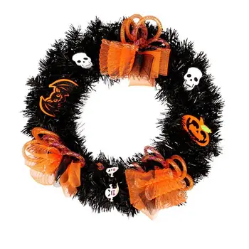 

Creative Halloween Garland Ghost Skeleton PVC Rattan Circle For Window Restaurant Exquisite Decoration Pendant