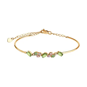 

Sokolov bracelet in gold with Swarovski Crystals cubic zirconia, fashion jewelry, 585, women's male