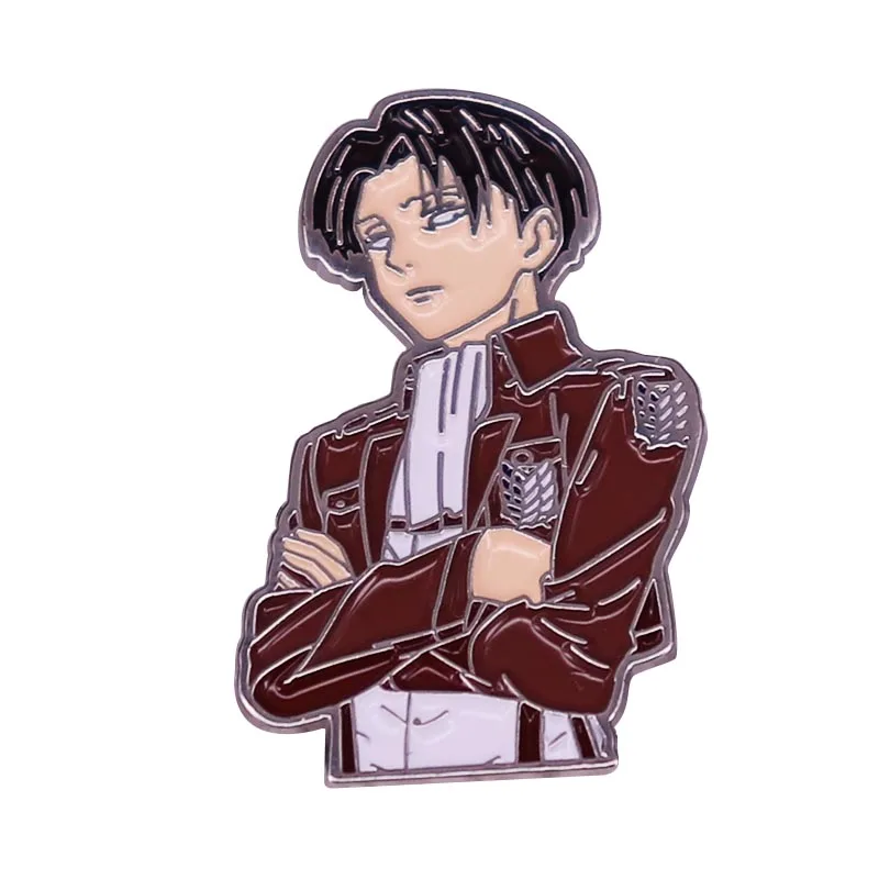 Японская брошь в стиле аниме Attack on Titan - Captain Levi эмалированная шпилька | Украшения и