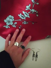 Anillo Vintage para hombre, anillos de esmalte, Punk, clásico, negro, piedras negras de imitación, anillo esmaltado