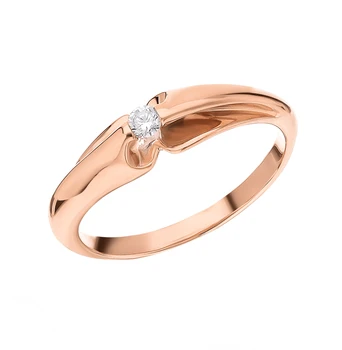 

Gold ring with diamonds sunlight sample 585