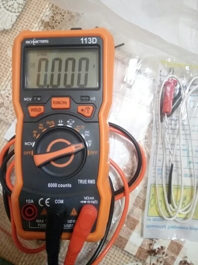 Отзыв о товаре Цифровой мультиметр RICHMETERS 113D 113A, Бесконтактный индикатор напряжения, автоматический выбор диапазона, 6000 отсчетов, измеритель напряжения с фонасветильник ком, подсветильник кой, TRUE RMS от пользователя A***v