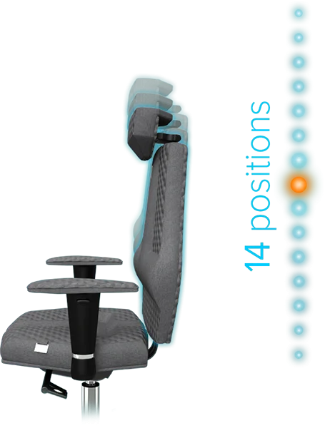 Office chair KULIK SYSTEM NANO Gray Computer chair Relief and comfort for the back 5 zones control spine
