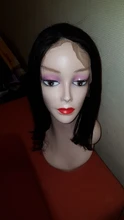 Malaika recto Bob corto frente de encaje pelucas de cabello humano 13x4 pelo brasileño peluca Bob contundente corte Bob pelucas con minimechones