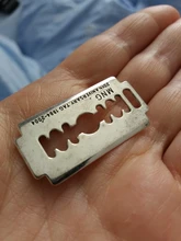 Colgante de hoja de afeitar Unisex, 8 Uds., collar de estilo Hip-hop, joyería de Metal, colgantes para artesanía Popular