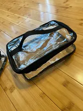 Bolsa de viaje para cosméticos, neceser transparente de PVC con cremallera, 1 Uds.