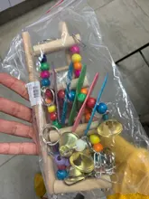 Parrot Toy Swing-Rope Hanging-Ornaments Bird Chew Chew-Toy Wood Plastic Climb Funny Biting