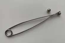 Accesorios esféricos plateados de cabeza de serpiente duraderos, abridor de boca, herramientas de señuelo de agarre de labio, pinza de pescado, dispositivo de desenganche