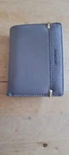 Billeteras de cuero para mujer, Mini monedero con broche, portatarjetas sólido, billeteras cortas a la moda, billetera con cremallera pequeña