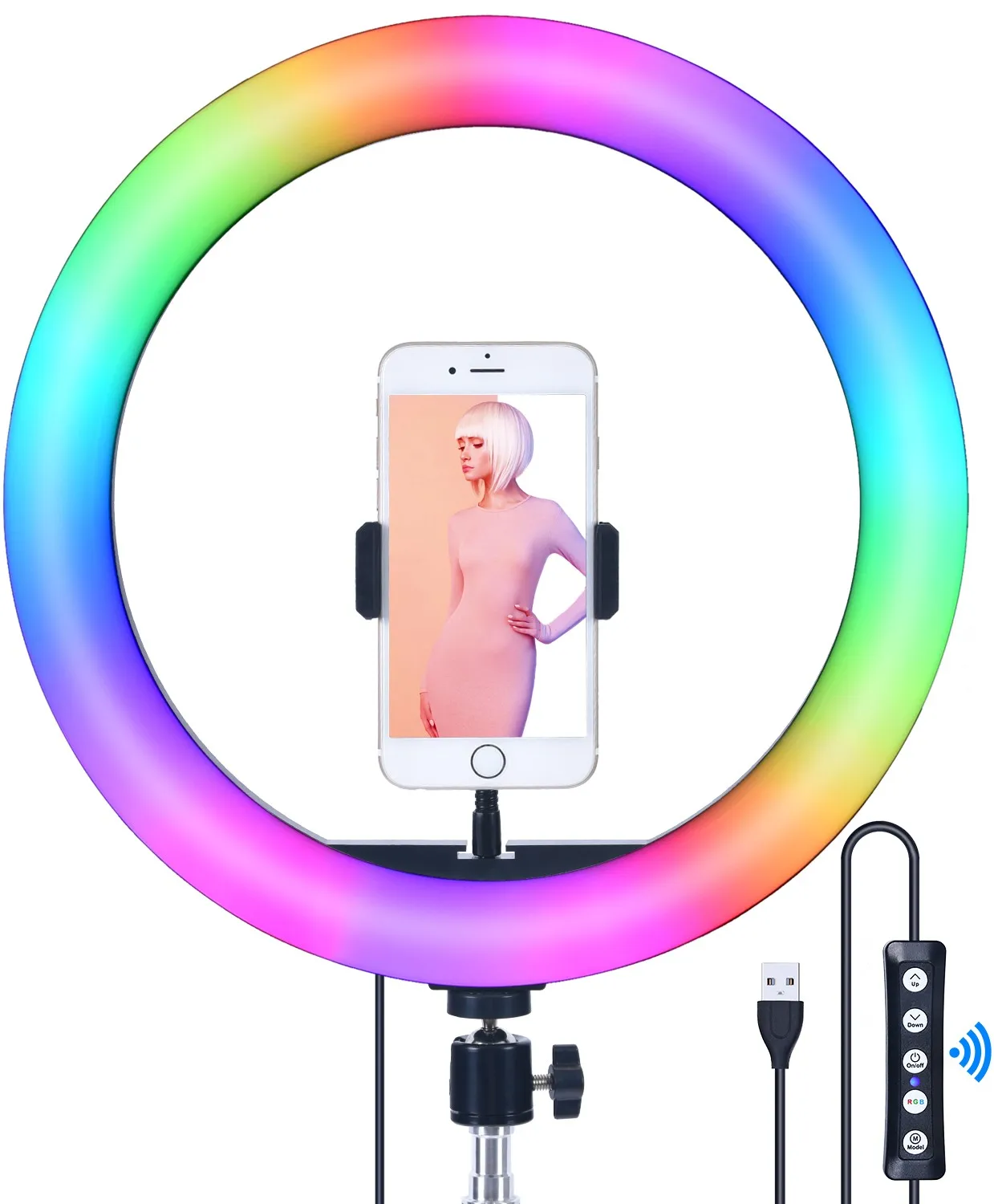 Лампа кольцевая rgb mj26 26 см lemon tree. Кольцевая лампа mj33 (rgb). Кольцевая rgb. Rgb led mj26. Кольцевая лампа rgb led mj26.