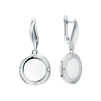 

Silver earrings with ceramics and cubic zirconia sunlight sample 925