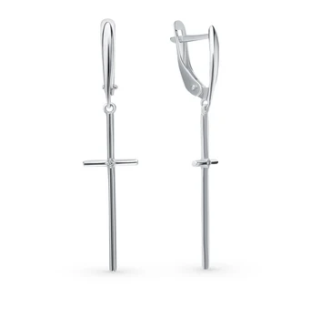 

Silver earrings with cubic zirconia sunlight sample 925 test