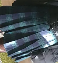 Plaid Skirt Pleated Harajuku School-Girl High-Waist Korean Plus-Size Women Zipper Sexy