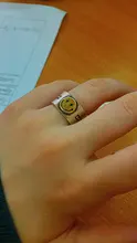 Anillos de cobre con cara sonriente y feliz para mujer, joyería ajustable apilable, regalo, estilo Punk Vintage