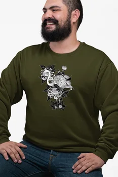 

Angemiel Wear Among the Flowers Flamingo Green Men 'S Sweatshirt