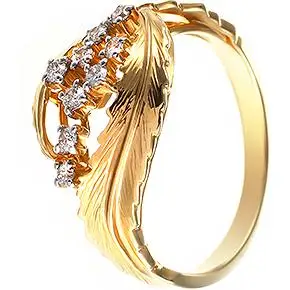 

Jay VI ring with 9 diamonds in Yellow Gold