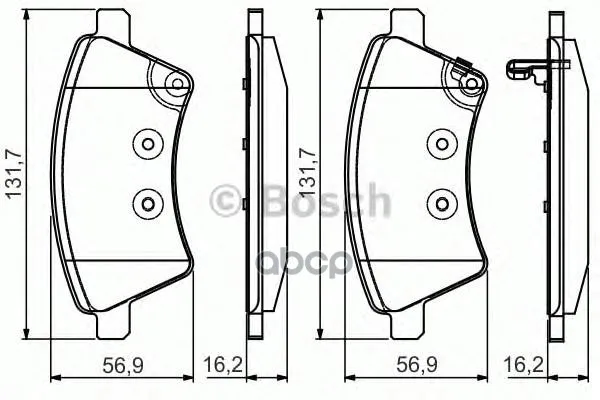 Колодки Тормозные Дисковые 0986495101 Bosch арт. 0986495101