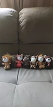 Llaveros de peluche de 12cm para niños, llaveros con colgante pequeño de animales de peluche, león, elefante, Tigre, bosque, regalos de cumpleaños y Navidad