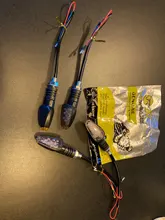 Intermitentes LED universales para motocicleta, indicador de luces intermitentes cortas, accesorios de Color ámbar, Uds.