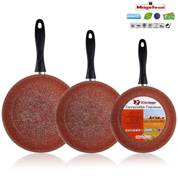 

Magefesa Tuscan Terracotta-Set juego 3 Pans 18-20-24 cm, induction, nonstick free from PFOA GRANITE