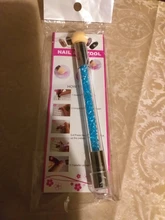 Cabezal de esponja Dual, sello de silicona gradiente, cepillo de pluma para uñas, mango de polvo brillante para esmalte de Gel de uñas, estampado floreado, SA944, 1 Uds.