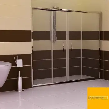

Duşakabincim 153 Cm Sürgülü Çift Kapılı duşakabin - Desenli Cam