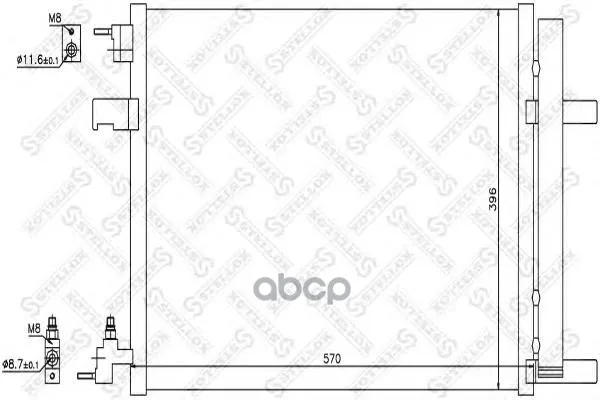 10-45686-Sx_радиатор Кондиционера! Opel Astra J 1.4i 09 Stellox 1045686sx Stellox арт. 1045686SX