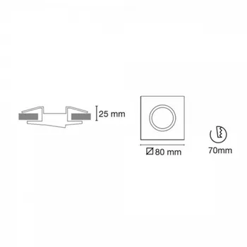 

RECESSED ALUMINUM SQUARE HELIUM