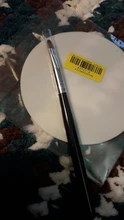 Monja-pincel de pintura con mango negro para decoración de uñas, herramienta de manicura DIY para extensión de Gel UV, 1 unidad