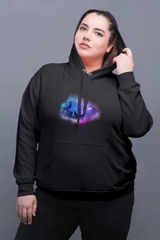 

Angemiel Wear Dreams Castle Black Women Hooded Sweatshirt