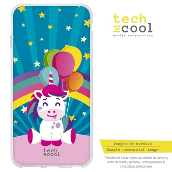 

FunnyTech®Stand case for LG V30 Silicone L Unicorn large blue