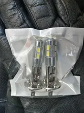 Antiniebla lámpara Led H1 para coche, Bombilla de conducción con lente de 12V, 5730 K, Blanco superbrillante, luces de circulación diurna DRL, 10SMD 6000, 2 uds.