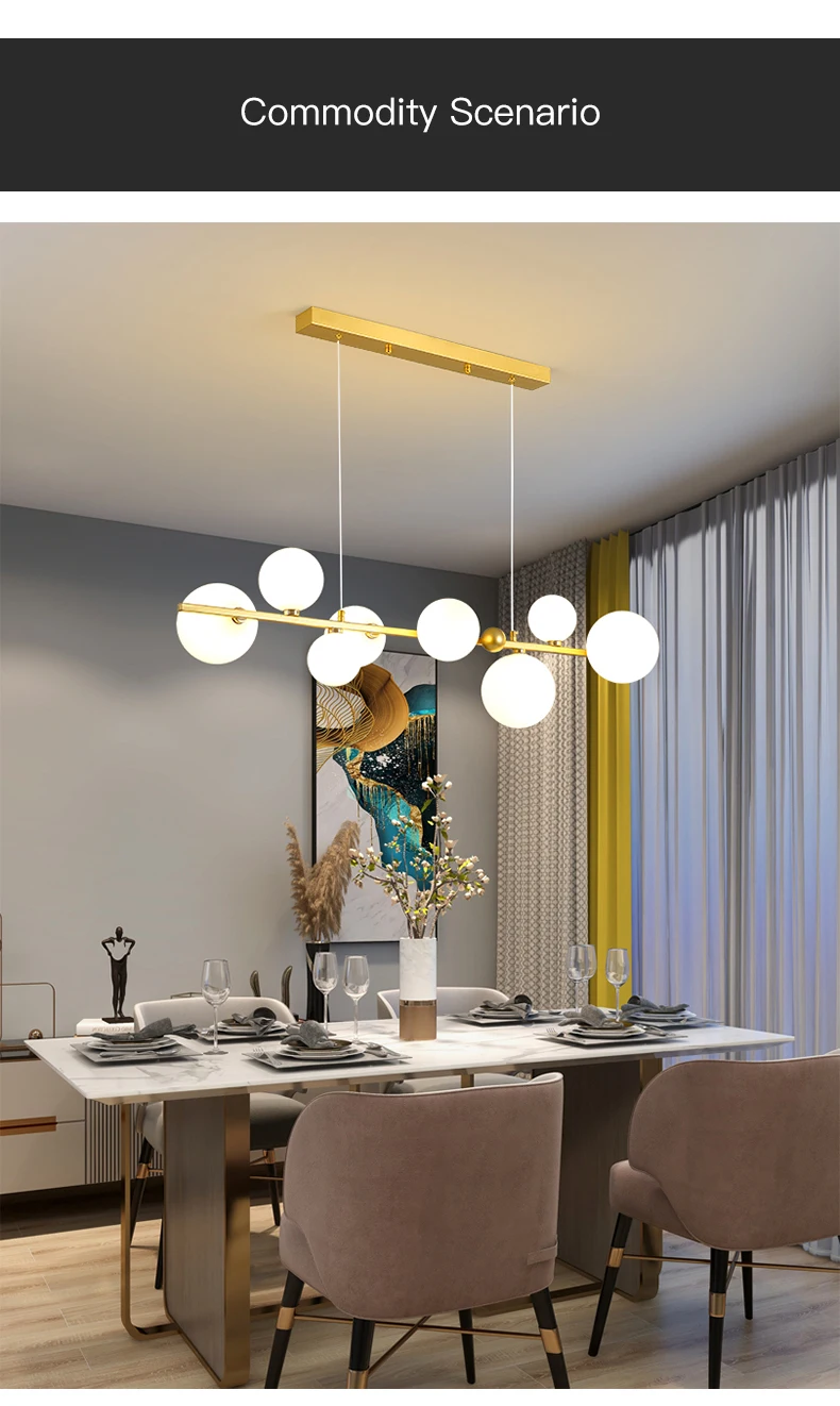 Nordic Vintage Ceiling Chandelier For Dining Room Kitchen Island Gold Home Decor Bar Table Transparent Glass Ball Hanging Lamp flower chandelier