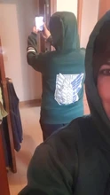 Sudadera con capucha de manga larga de Attack on Titan, Jersey a rayas, Tops Harajuku