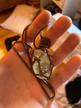 Necklace Jewelry Rope-Wrap Healing-Pendant Crystal-Quartz Irregular Natural-Stone CSJA