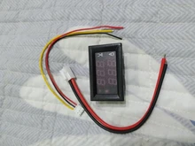 Mini Digital voltímetro amperímetro DC 100V 10A Panel Amp voltios medidor de corriente de voltaje Detector comprobador de 0,56 de doble LED pantalla Auto