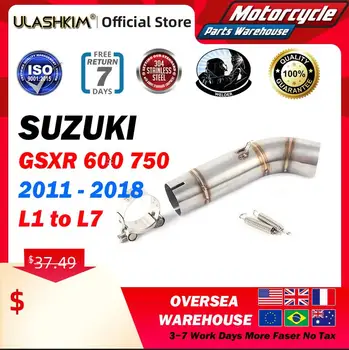 

K7 GSXR 600 750 GSXR700 GSXR750 Exhaust Muffler Middle Link Pipe Full System Slip On For Suzuki GSX R600 R700 R750 K7 K8