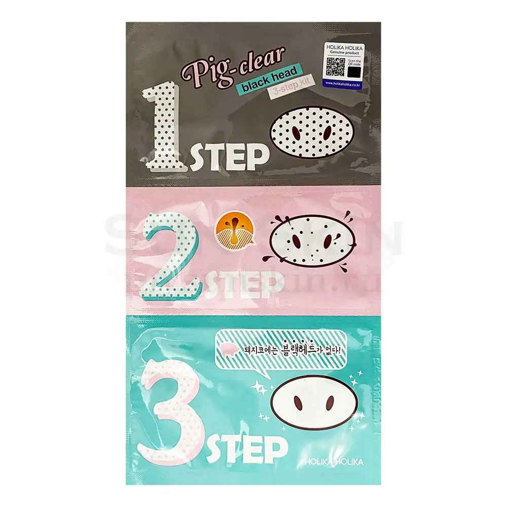 Набор средств для очистки пор Holika Pig Nose Clear Black Head 3 Step Kit 7 гр| |