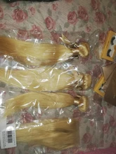 Mechones de cabello humano liso Remy brasileño con cierre, mechones de pelo negro perla rubio miel, 613 mechones, envío gratis