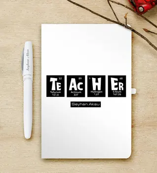 

Personalized Teacher White Notebook and Pen Gift Seti-2