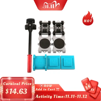 

8pcs Furniture Lifter Sliders Kit Furniture Mover Tool Set Shifter Lifter Wheel Heavy Furniture Moving Tool Moving