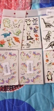 Kids Tattoo Stickers Face Dinosaur Body-Art-Decoration Temporary-On Glowing Luminous