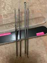 Agujas de acero inoxidable para eliminación de acné, herramientas para quitar espinillas y espinillas, cuidado de la piel Facial, limpiador de poros faciales, 4 Uds.
