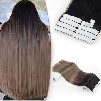 Tape in Remy Human Hair Extensions Good Quality Natural Human Hair 100g Include 40 Pieces No Shedding Remy Human Hair Tape in 1