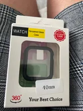 Vidrio + para Apple Watch Serie 6 5 4 3 SE 44mm 40mm watch cuero, iWatch 42mm 38mm Protector de pantalla + cubierta de apple Watch Accesorios