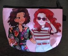 Stranger Things-Bolsa de maquillaje para mujer, bolso de almacenamiento para chicas adolescentes, estuche de cosméticos, bolsa organizadora de maquillaje